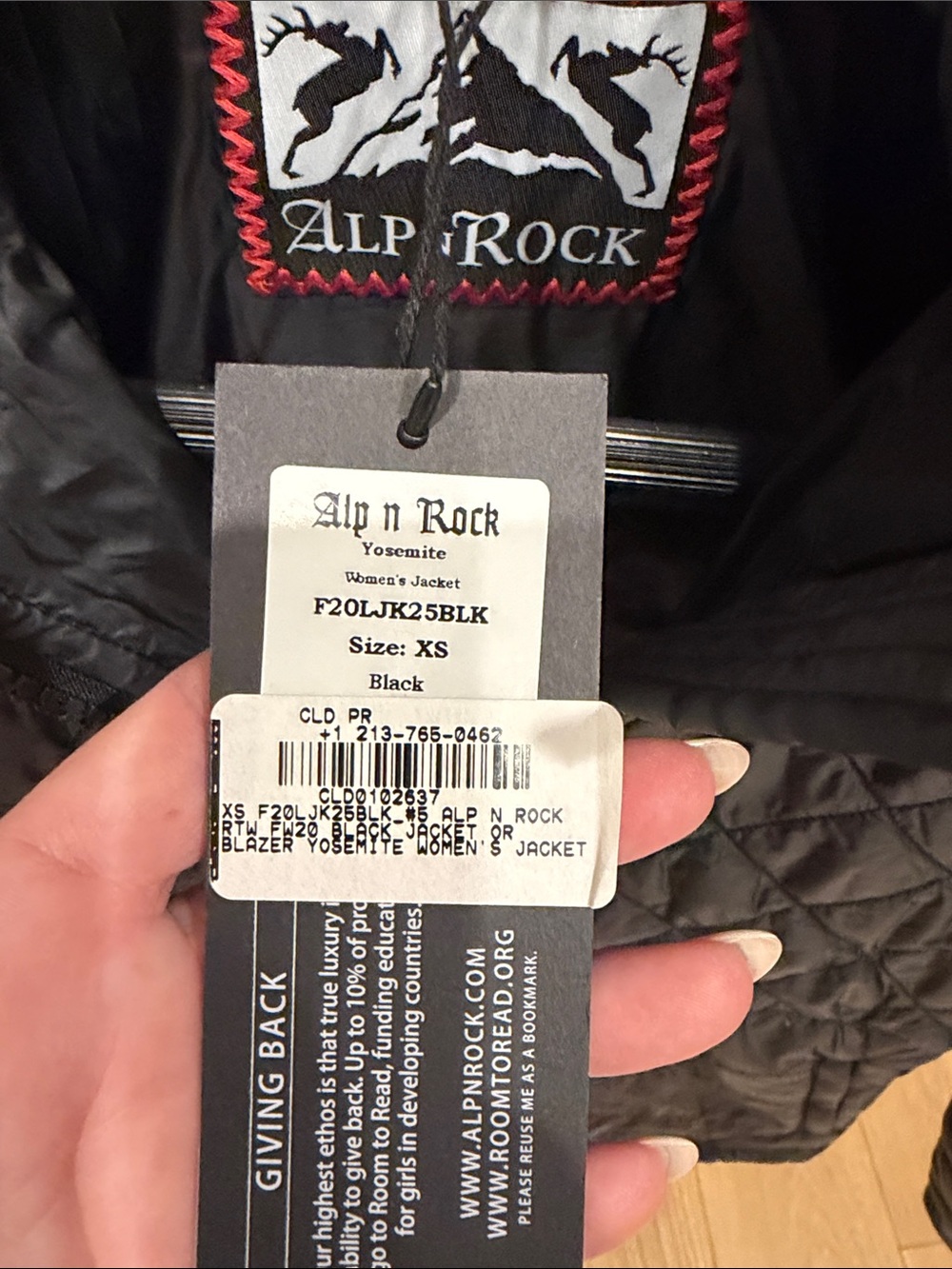 Alp N Rock Black Quilted Pullover Jacket - Picture 2 of 8